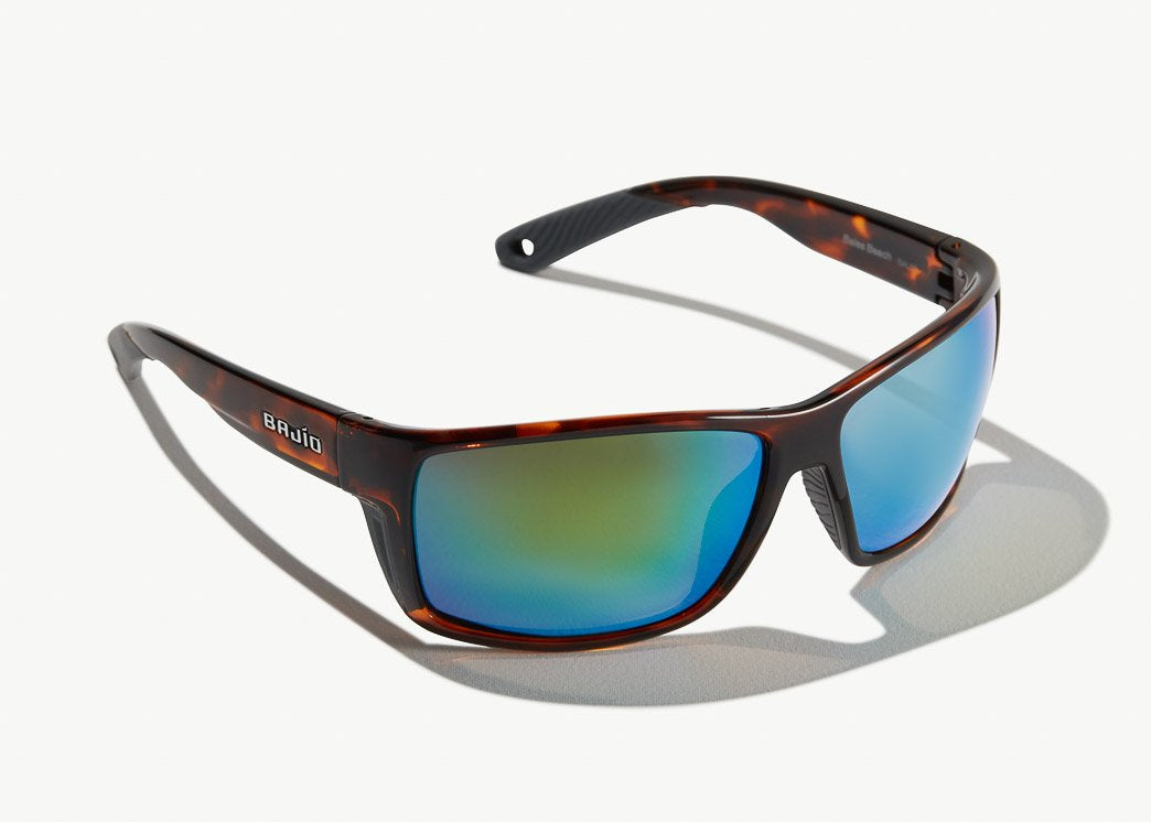 Bajio Bales Beach Sunglasses - Dark Tortoise Frame / Green Glass Lens