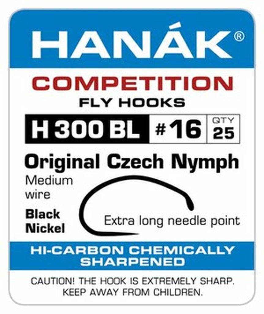 Hanak Competition Fly Hooks - Model 300 BL Original Czech Nymph