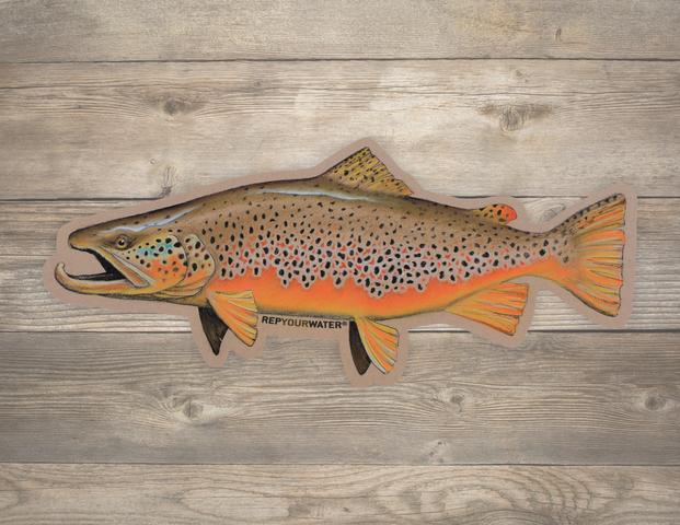 Rep Your Water Big Dog Brown Artist's Reserve Sticker