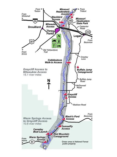 Troutmap River Maps Montana - Madison River