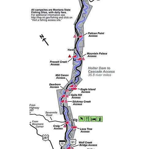 Troutmap River Maps Montana - Missouri River