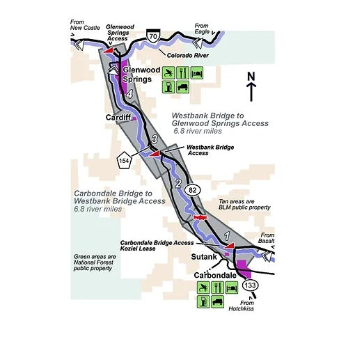 Troutmap River Maps Colorado - Roaring Fork River