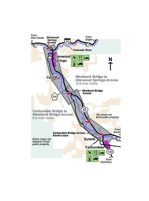 Troutmap River Maps Colorado - Roaring Fork River