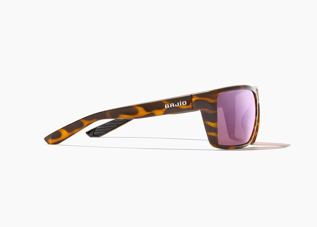 Bajío Stiltsville Sunglasses - Brown Tortoise Gloss Frame / Rose Mirror Polycarbonate Lens