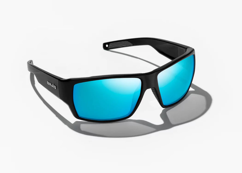 Bajío Vega Sunglasses - Black Matte Frame / Rose Mirror Glass Lens