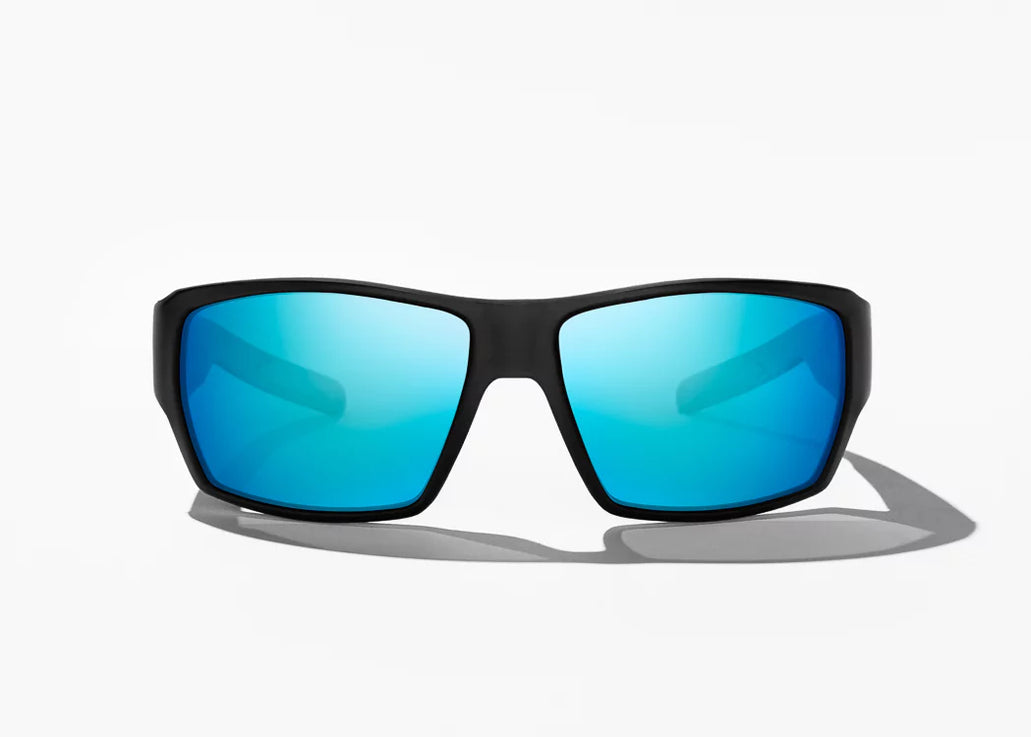 Bajío Vega Sunglasses - Black Matte Frame / Rose Mirror Glass Lens