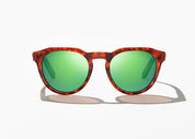Bajío Paraiso Sunglasses - Brown Tort Gloss Frame / Green Mirror Glass Lens