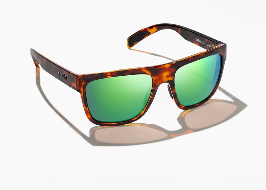 Bajío Caballo Sunglasses - Brown Tort Gloss Frame / Green Mirror Polycarbonate Lens