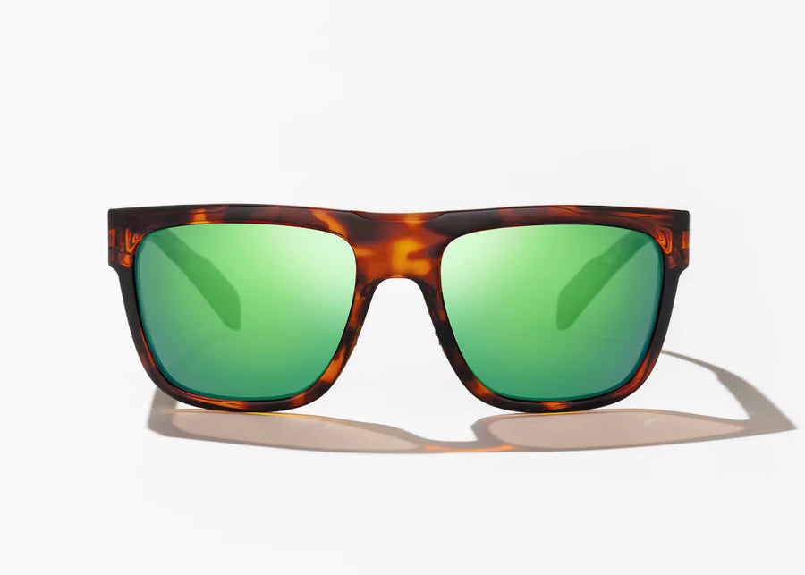 Bajío Las Rocas Sunglasses - Brown Tortoise Matte Frame / Green Mirror Glass Lens