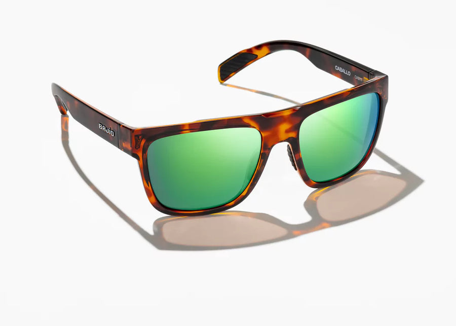 Bajío Las Rocas Sunglasses - Brown Tortoise Matte Frame / Green Mirror Glass Lens