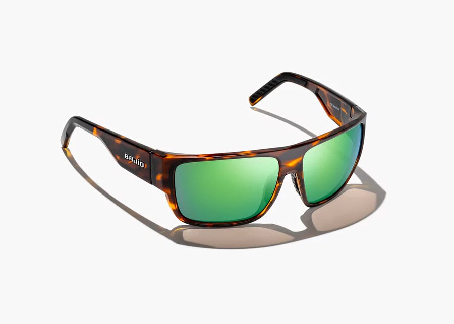 Bajío Ozello Sunglasses - Brown Tortoise Gloss Frame / Green Mirror Glass Lens