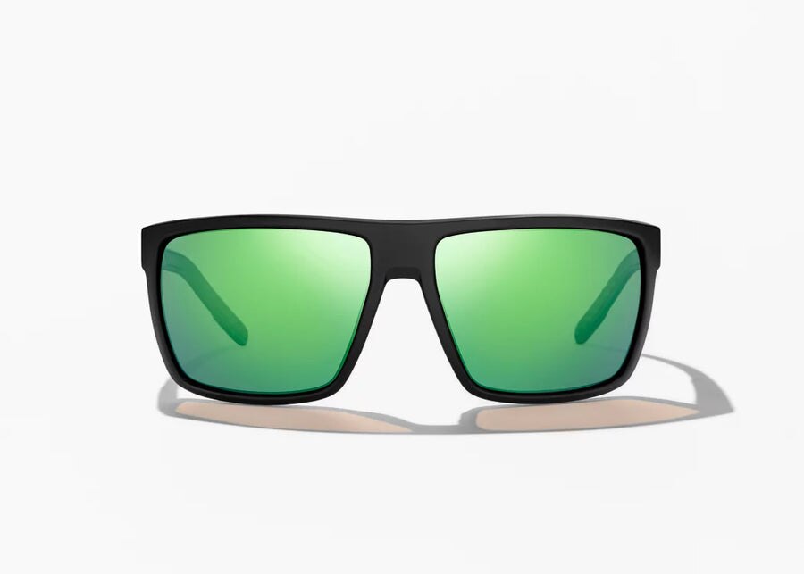 Bajío Toads Sunglasses - Black Matte Frame / Green Mirror Polycarbonate Lens