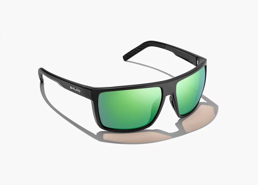 Bajío Toads Sunglasses - Black Matte Frame / Green Mirror Polycarbonate Lens