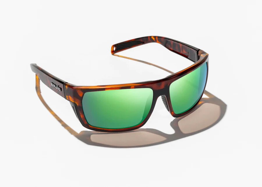Bajío Palometa Reader Sunglasses - Brown Tortoise Matte Frame / Green Mirror +2.00 Lens