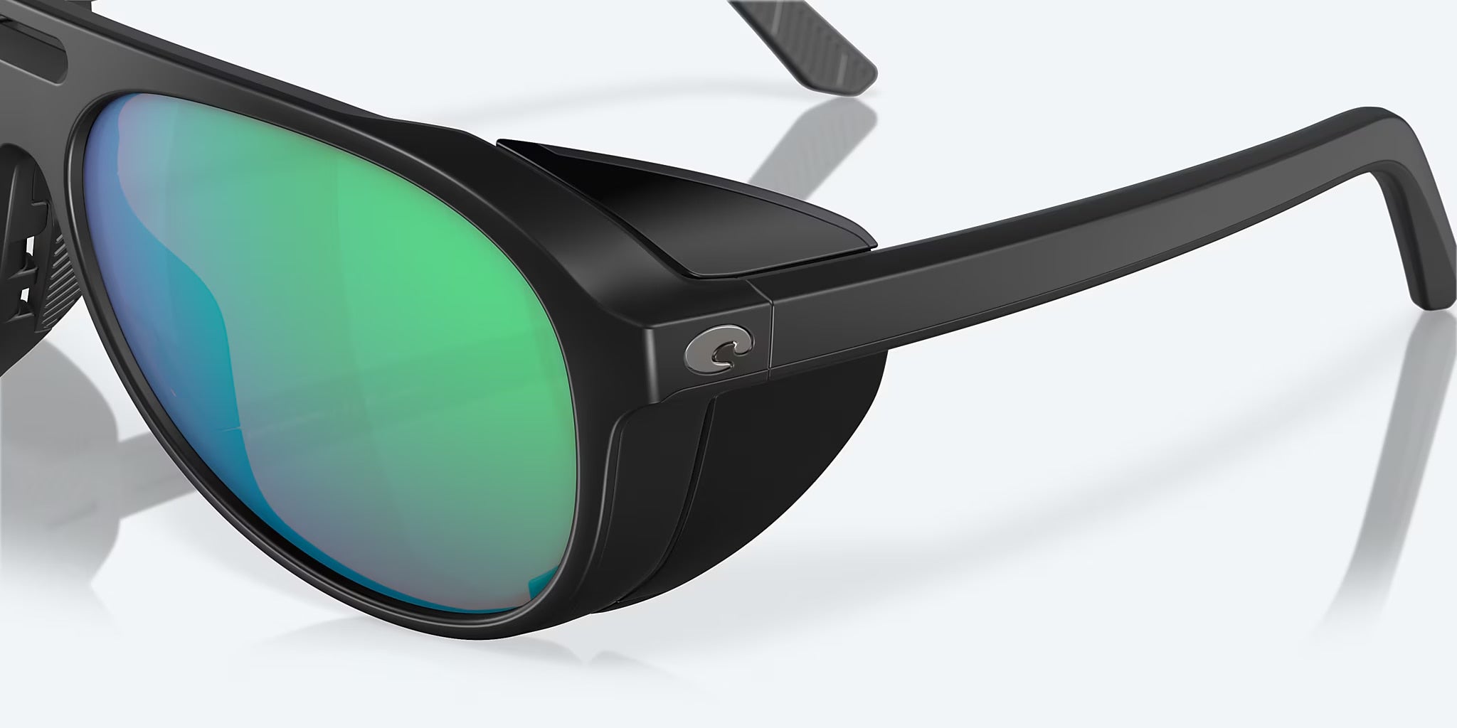 Costa Del Mar Grand Catalina Sunglasses - Black Matte Frame / Green Mirror Polarized Glass 580G Lens