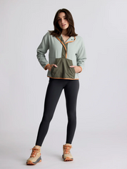 Free Fly Apparel Women's Gridback Fleece Snap Pullover