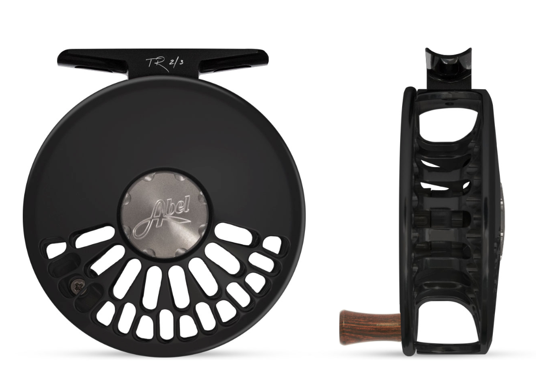 Abel TR 2/3 Fly Reel - Black with Rosewood Handle