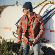 Howler Brothers Harker's Flannel - Backdrop Plaid : Terracotta