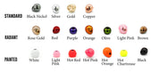 Umpqua Radiant Tungsten Slotted Beads - 20 Pack