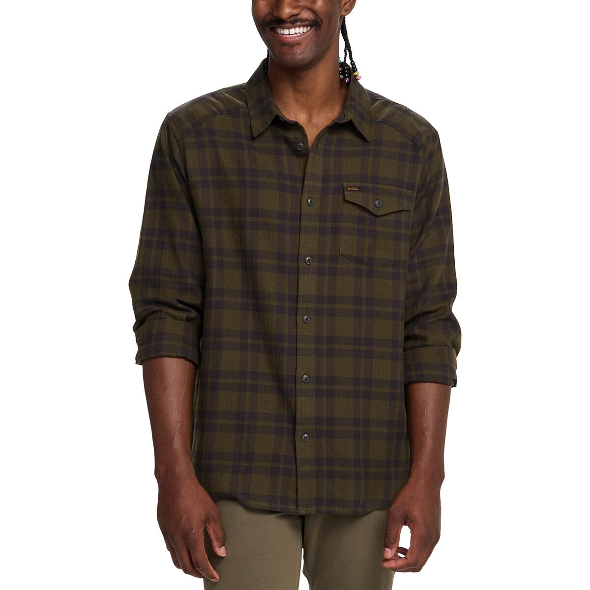 Howler Brothers La Grange Lightweight Flannel - Cohen Plaid : Dark Olive