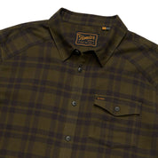 Howler Brothers La Grange Lightweight Flannel - Cohen Plaid : Dark Olive
