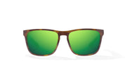 Bajío Calda Sunglasses - Brown Tortoise Gloss Frame ith Green Mirror Glass Lens