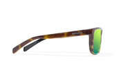 Bajío Calda Sunglasses - Brown Tortoise Gloss Frame ith Green Mirror Glass Lens