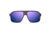 Bajio Cocho Sunglasses - Graphite Black Matte Frame | Violet Mirror Glass Lens