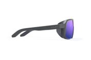 Bajio Cocho Sunglasses - Graphite Black Matte Frame | Violet Mirror Glass Lens