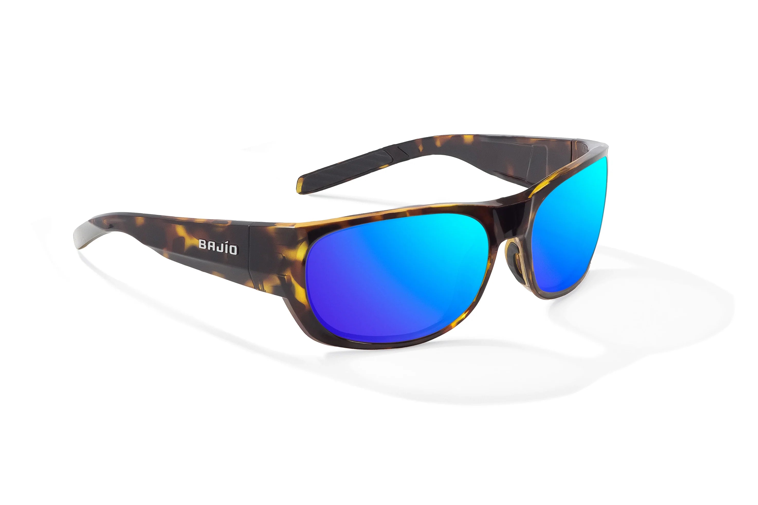 Bajio Darien Sunglasses - Brown Tortoise Frame with Blue Mirror Polycarbonate Lens