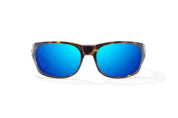 Bajio Darien Sunglasses - Brown Tortoise Frame with Blue Mirror Polycarbonate Lens