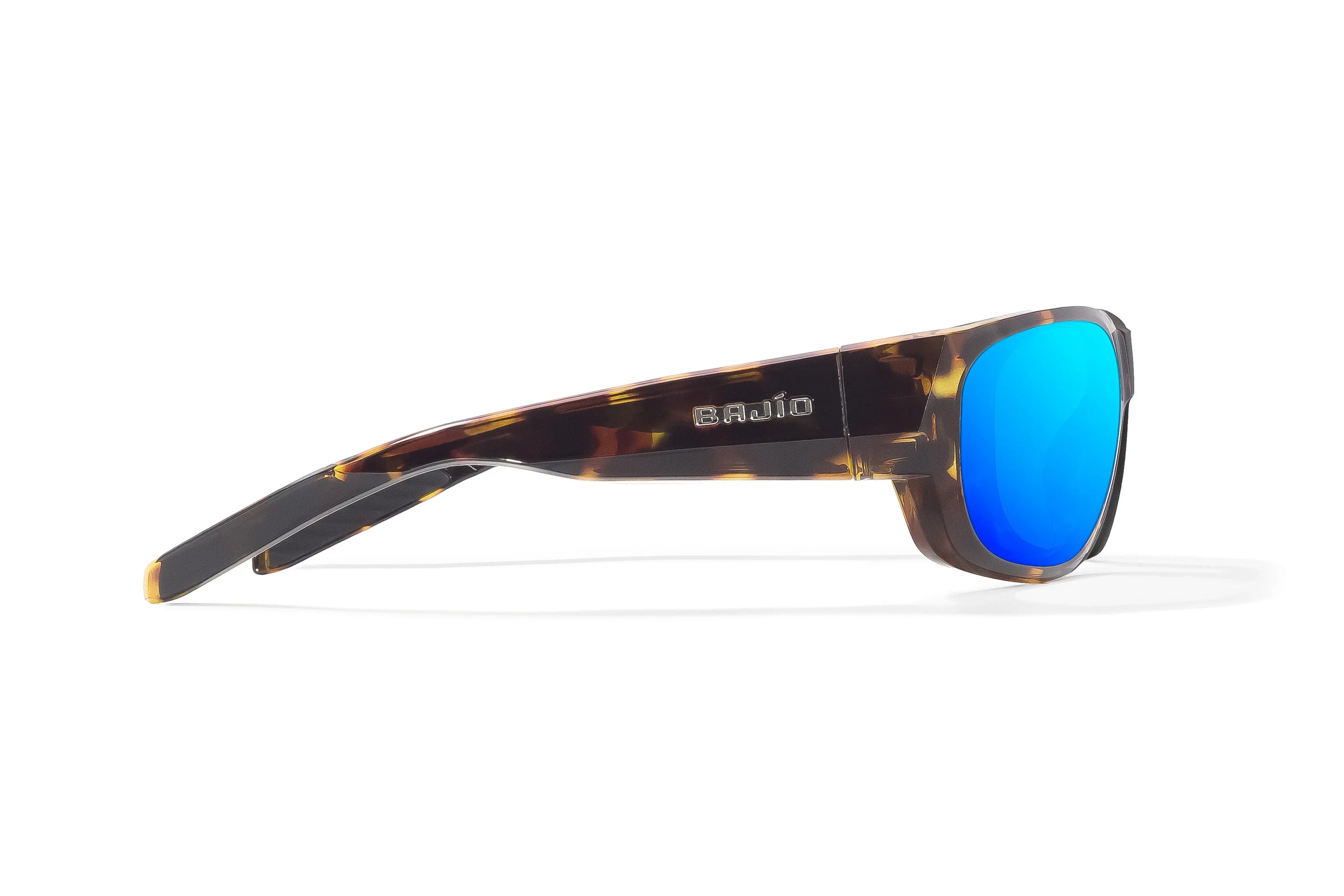 Bajio Darien Sunglasses - Brown Tortoise Frame with Blue Mirror Polycarbonate Lens