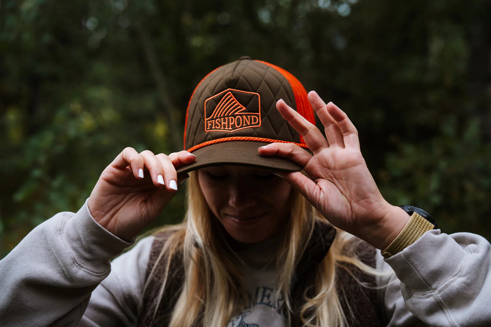 Fishpond Dorsal Fin Quilted Trucker Hat - Campfire