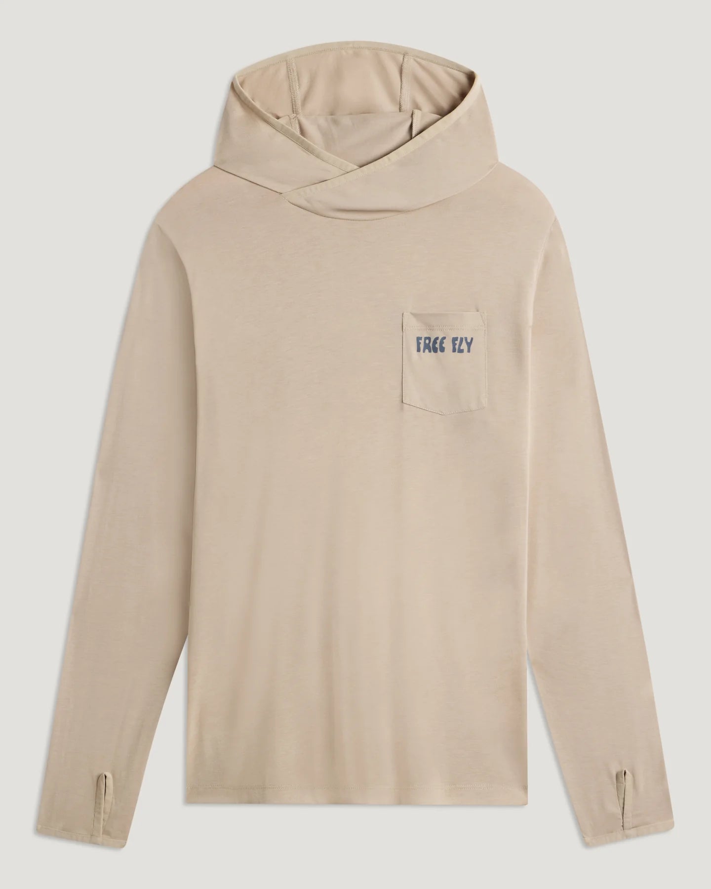 Free Fly Apparel Men's Bamboo Lightweight Graphic Hoodie - Ready to Roll Desert Tan