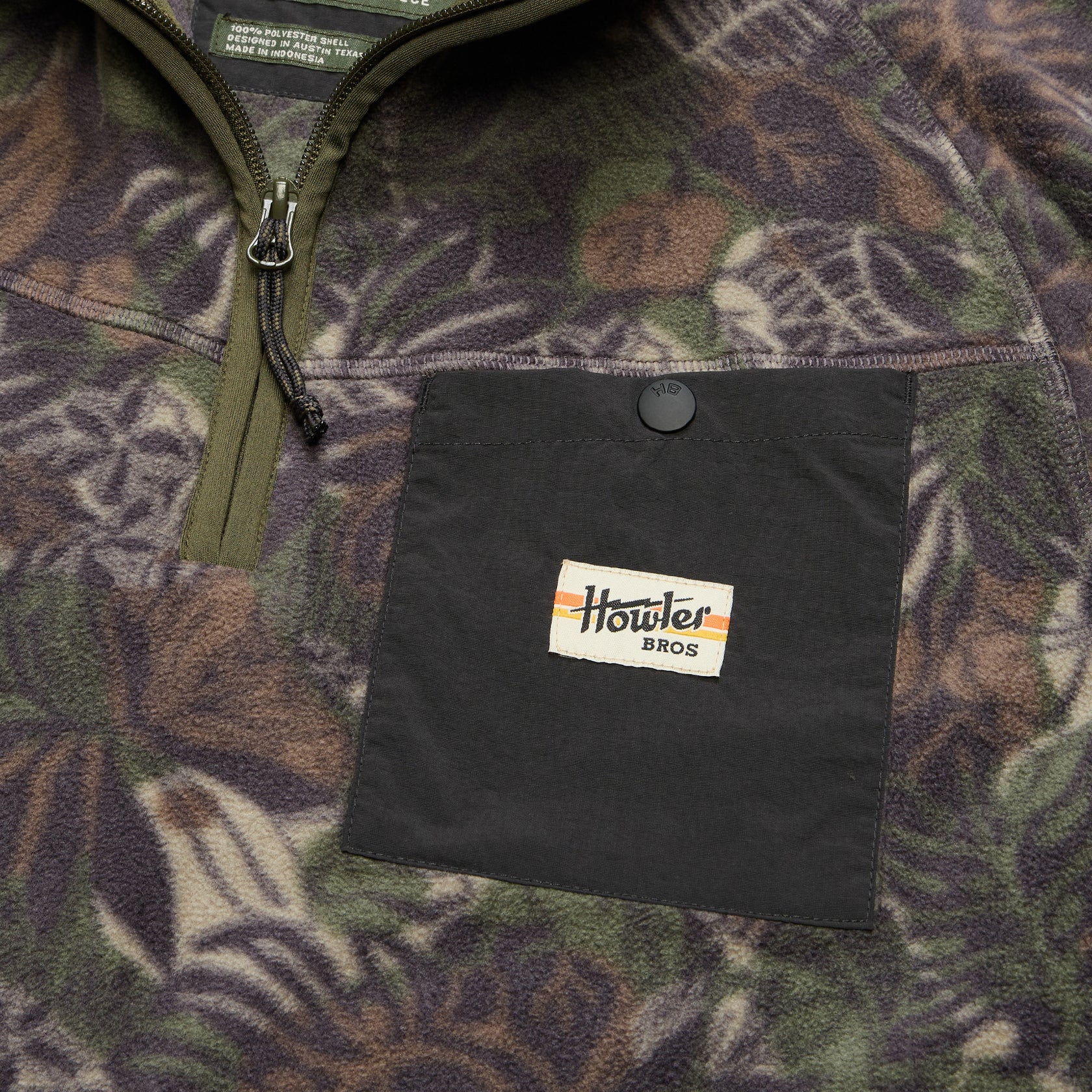 Howler Bros Free Range Fleece Pullover Tropic Noir