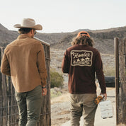 Howler Brothers Longsleeve T -Shirt - Howler Posse : Mahogany