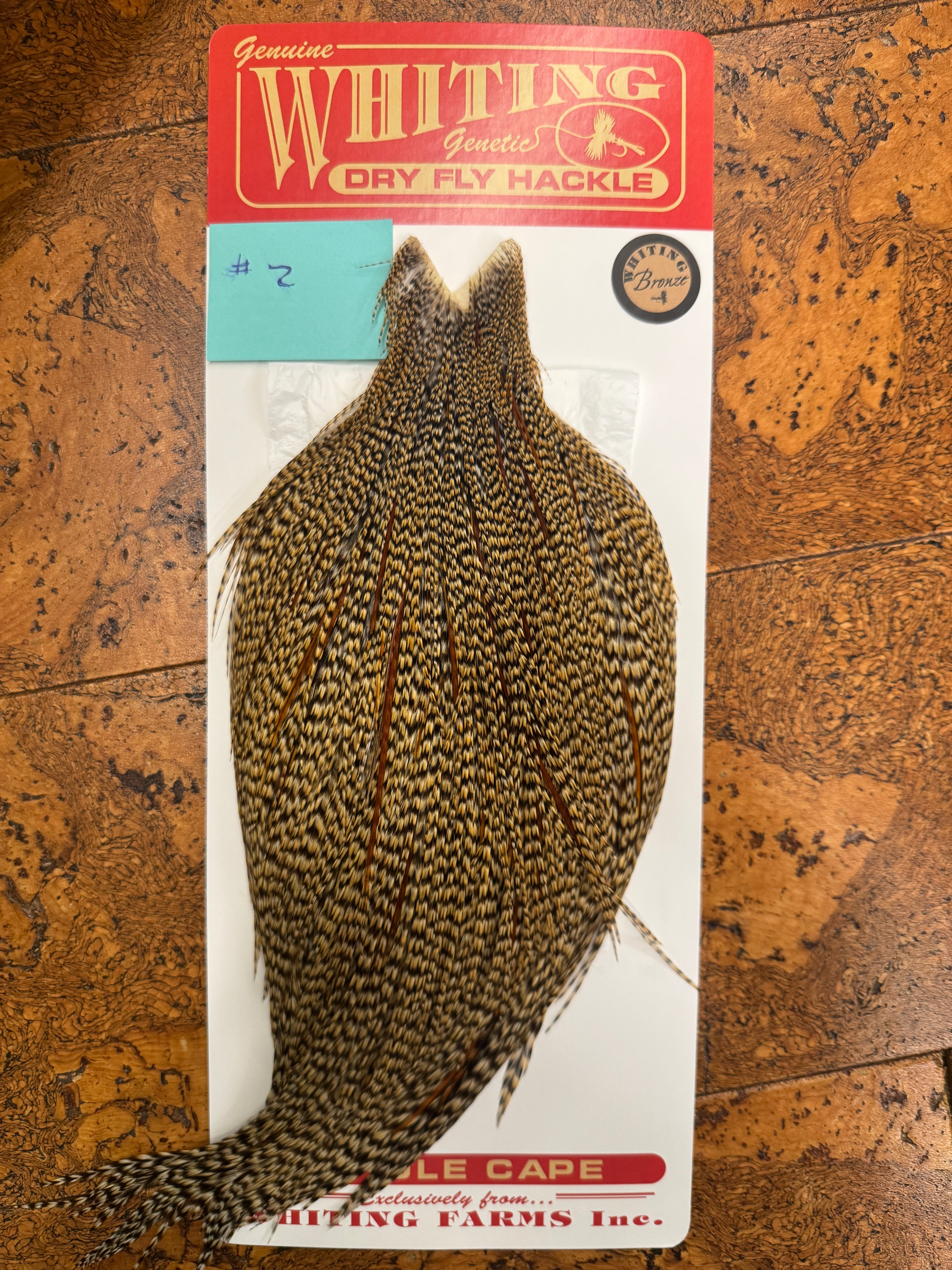 Whiting Farms Rooster Dry Fly Cape - Bronze Grade