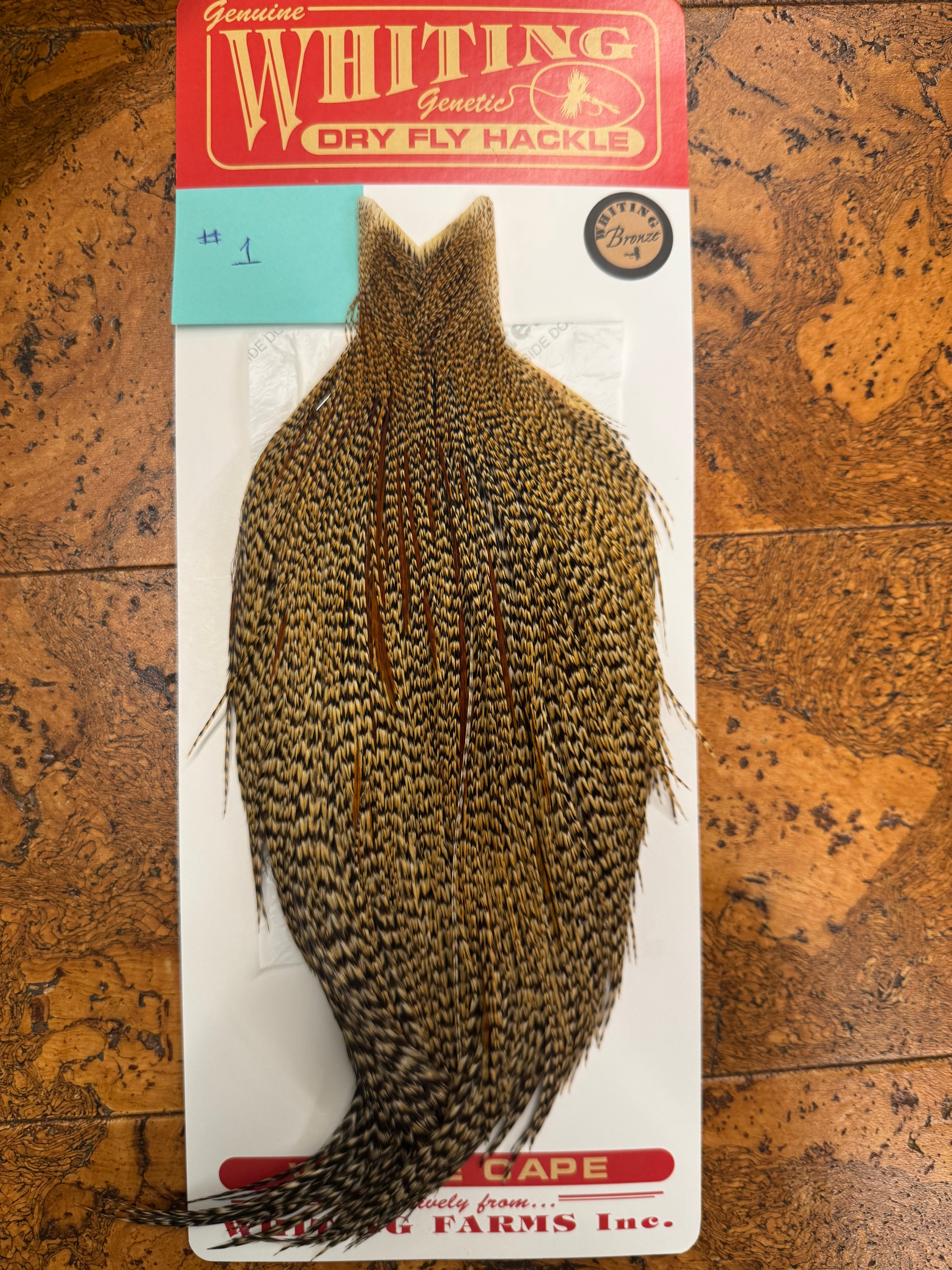 Whiting Farms Rooster Dry Fly Cape - Bronze Grade