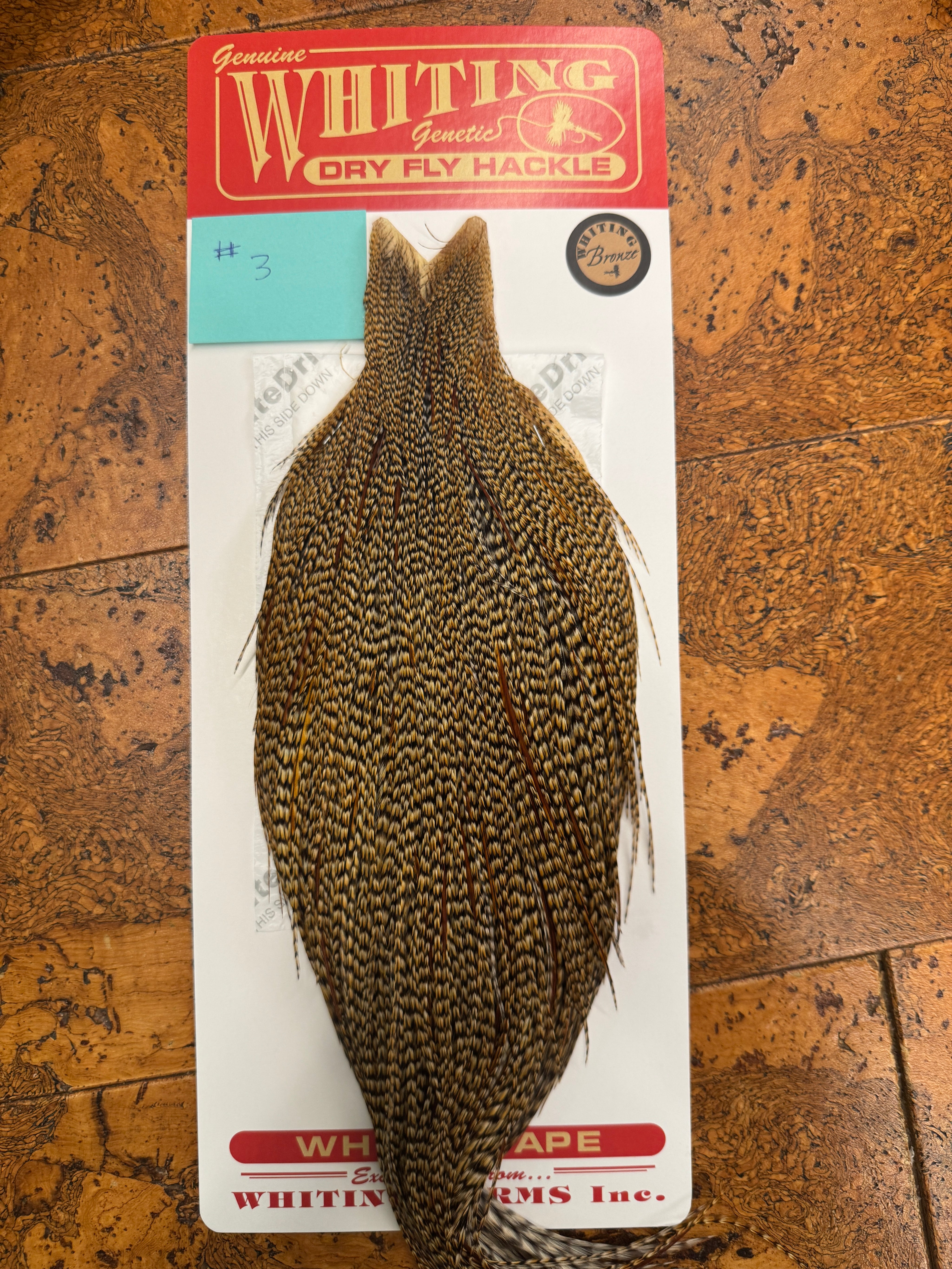 Whiting Farms Rooster Dry Fly Cape - Bronze Grade