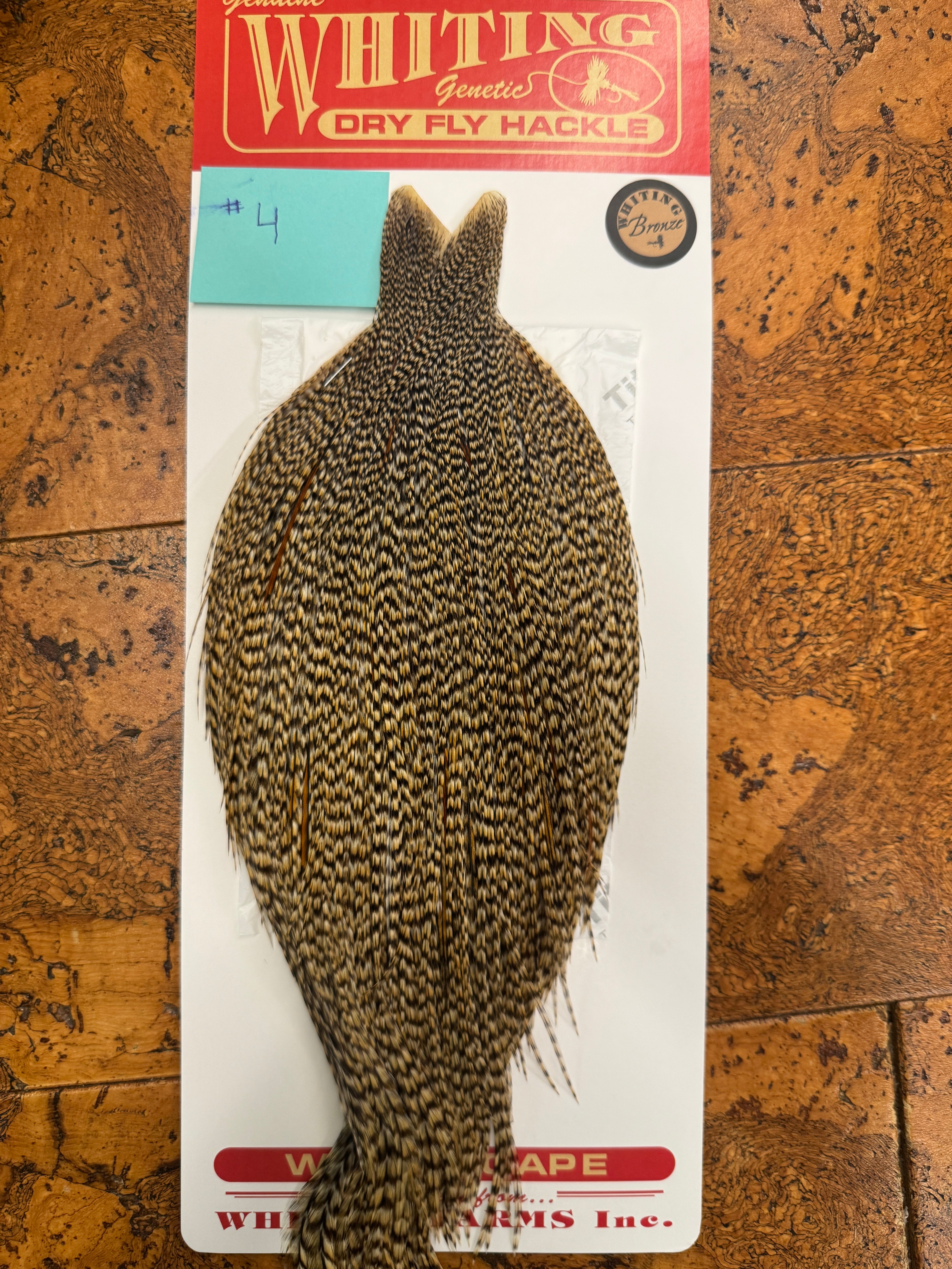 Whiting Farms Rooster Dry Fly Cape - Bronze Grade