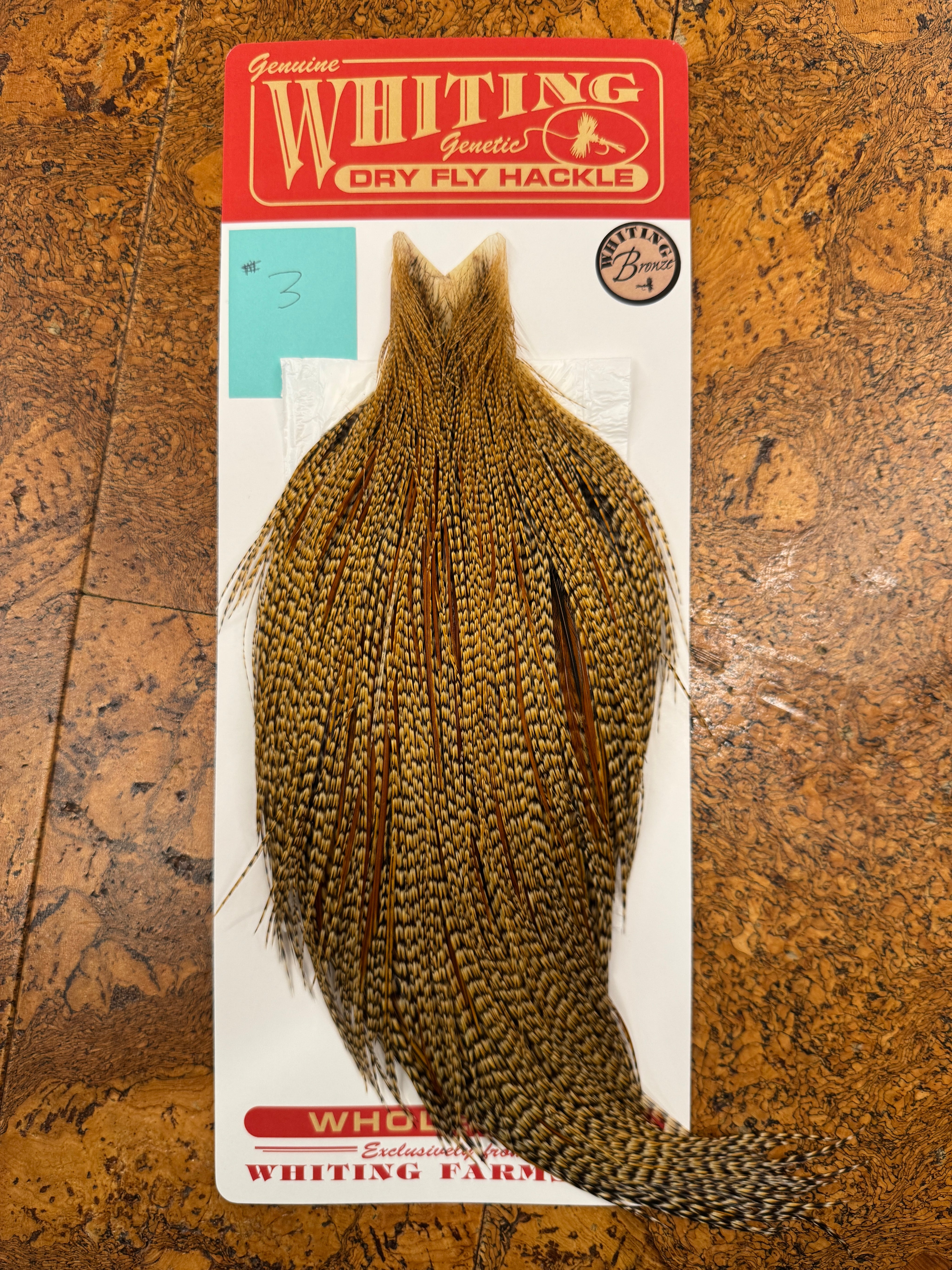 Whiting Farms Rooster Dry Fly Cape - Bronze Grade