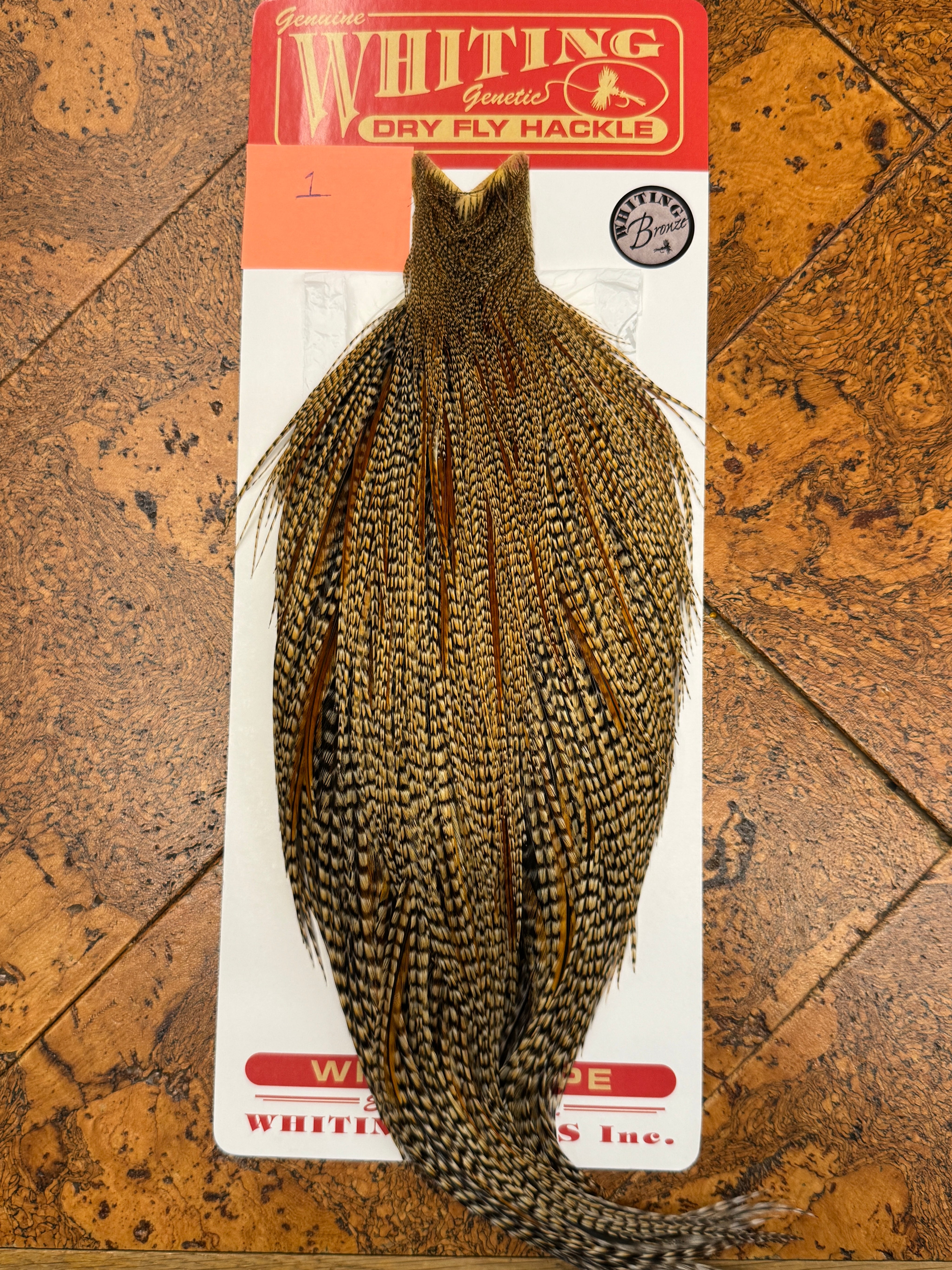 Whiting Farms Rooster Dry Fly Cape - Bronze Grade