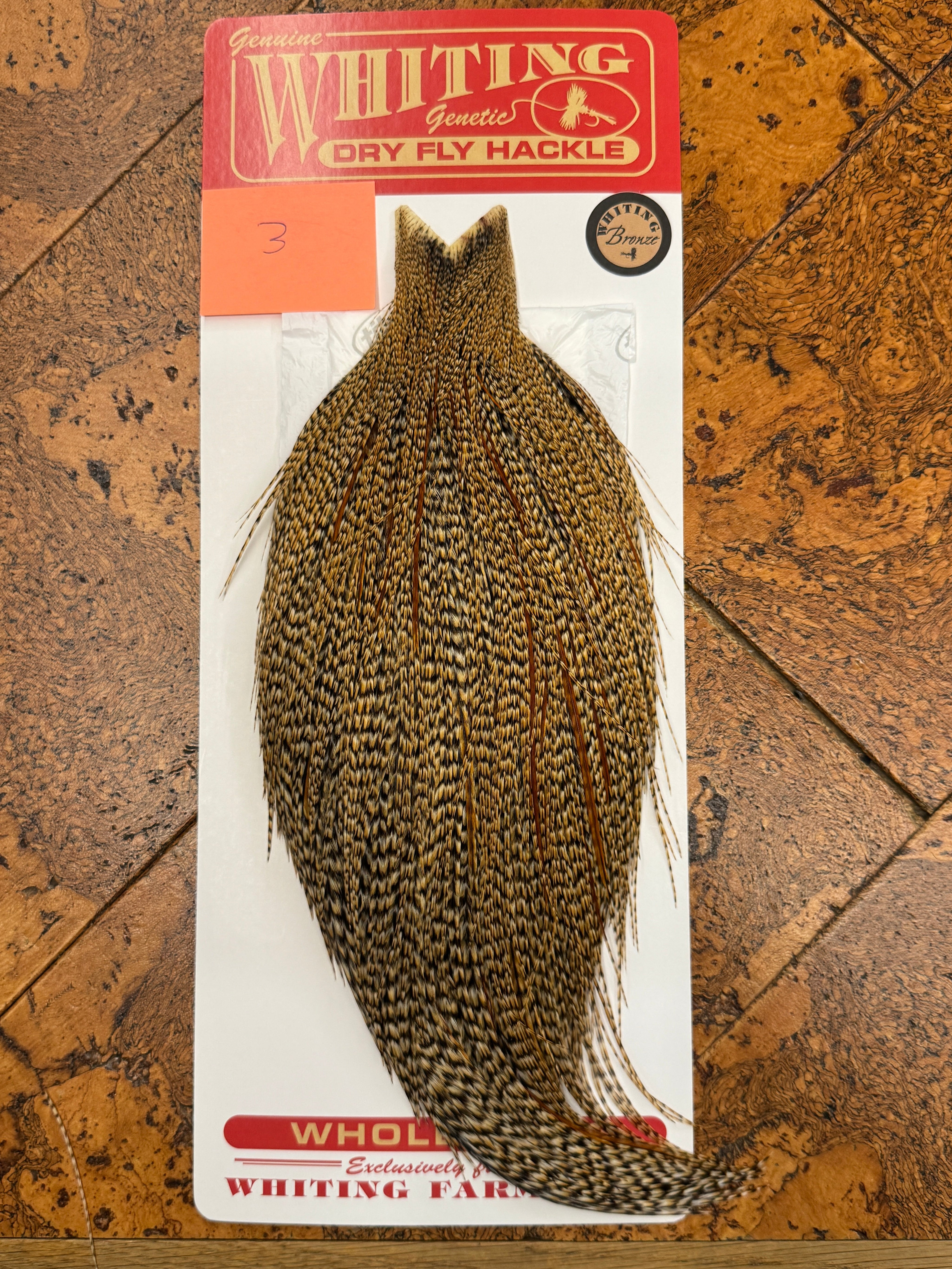Whiting Farms Rooster Dry Fly Cape - Bronze Grade
