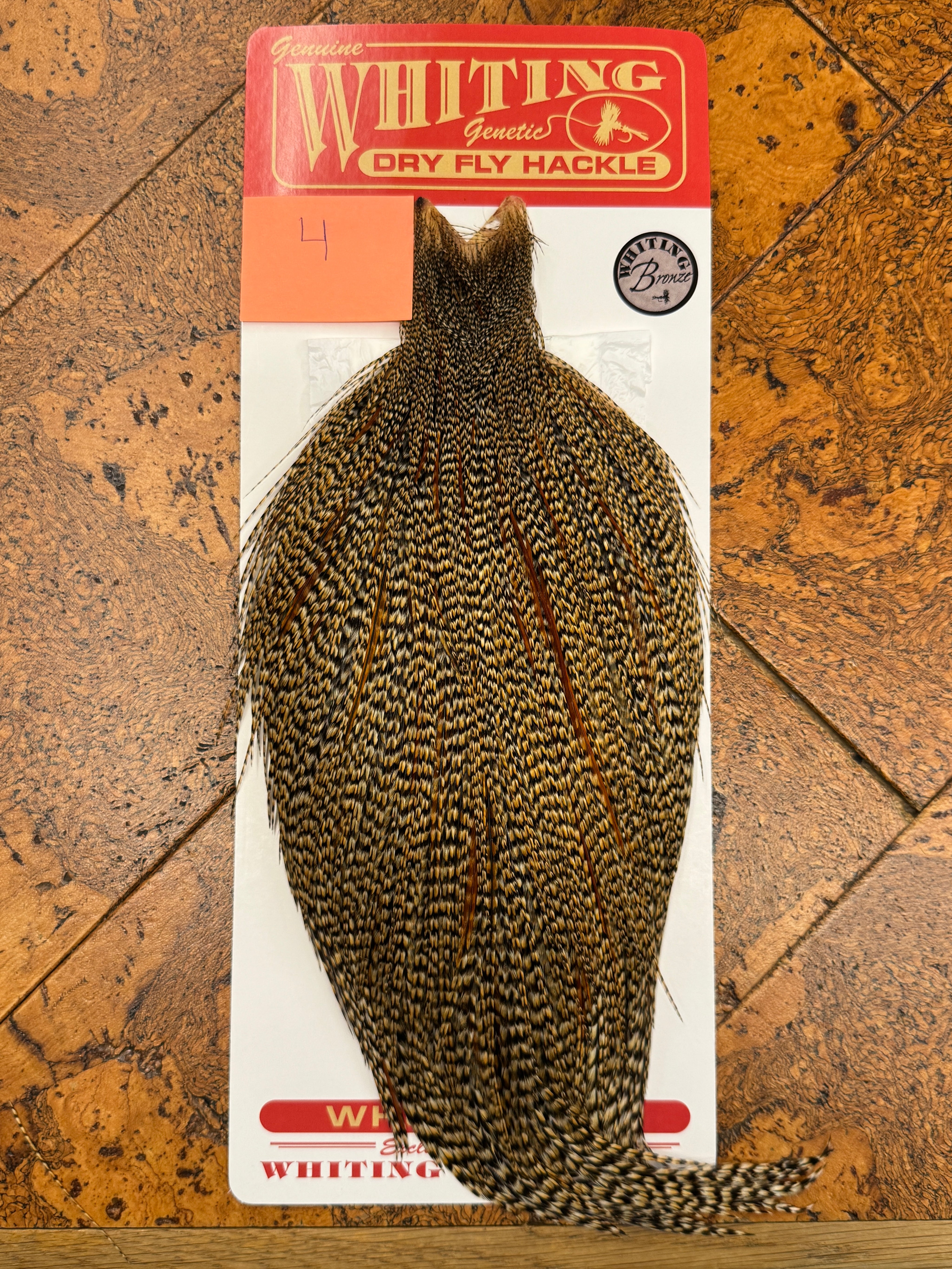 Whiting Farms Rooster Dry Fly Cape - Bronze Grade