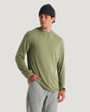 Free Fly Men's Bamboo Lightweight Hoodie - Oil Green