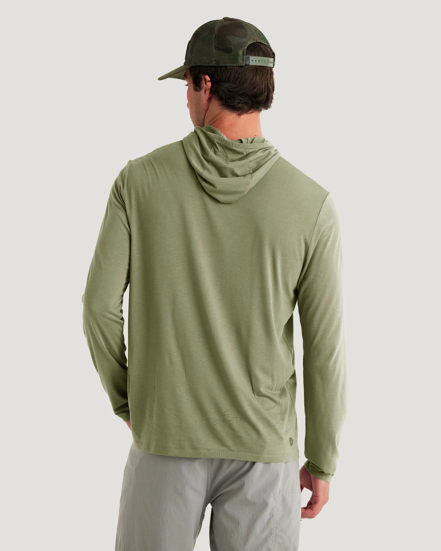 Free Fly Men's Bamboo Lightweight Hoodie - Oil Green