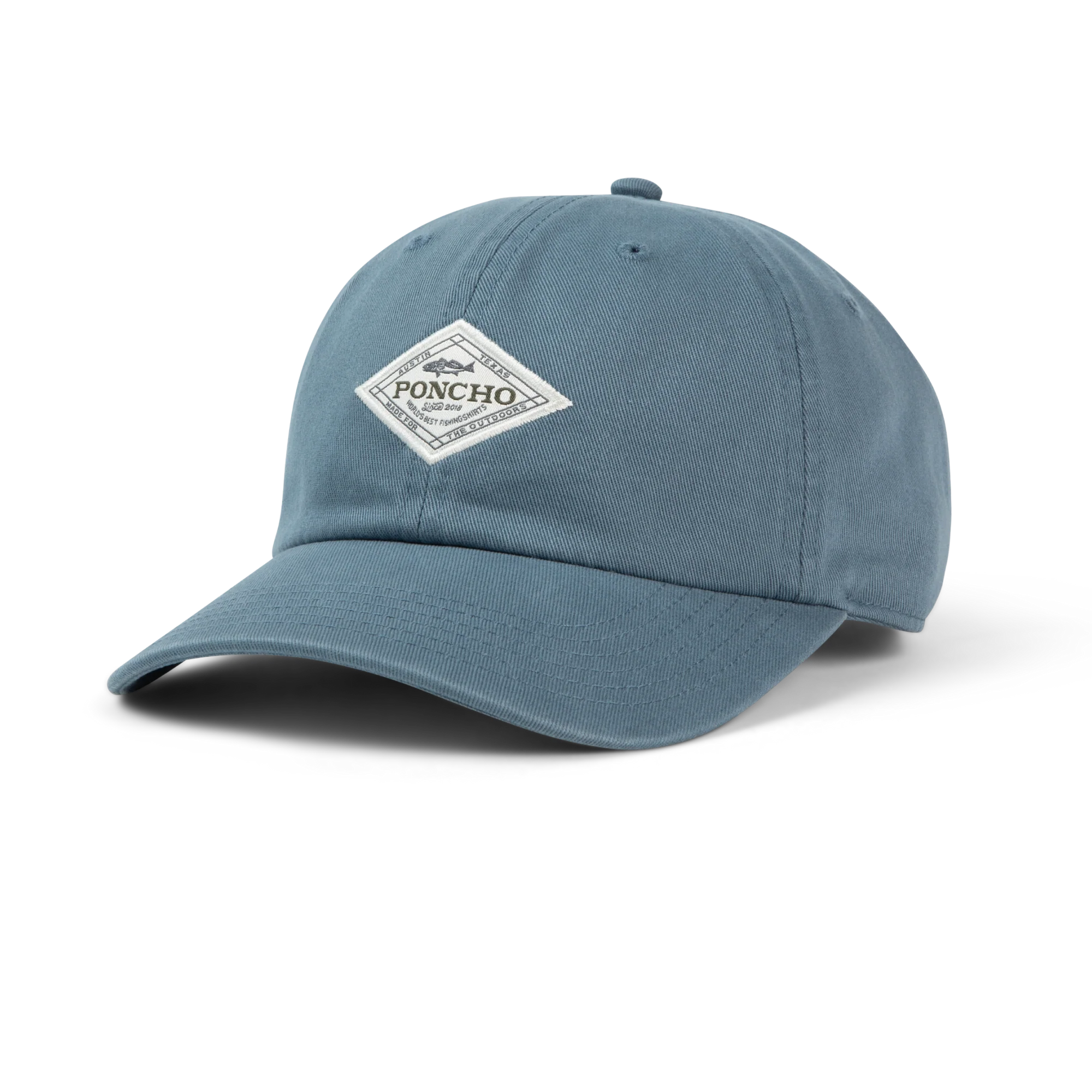 Poncho Outdoors Lake Blue Diamond Patch Hat
