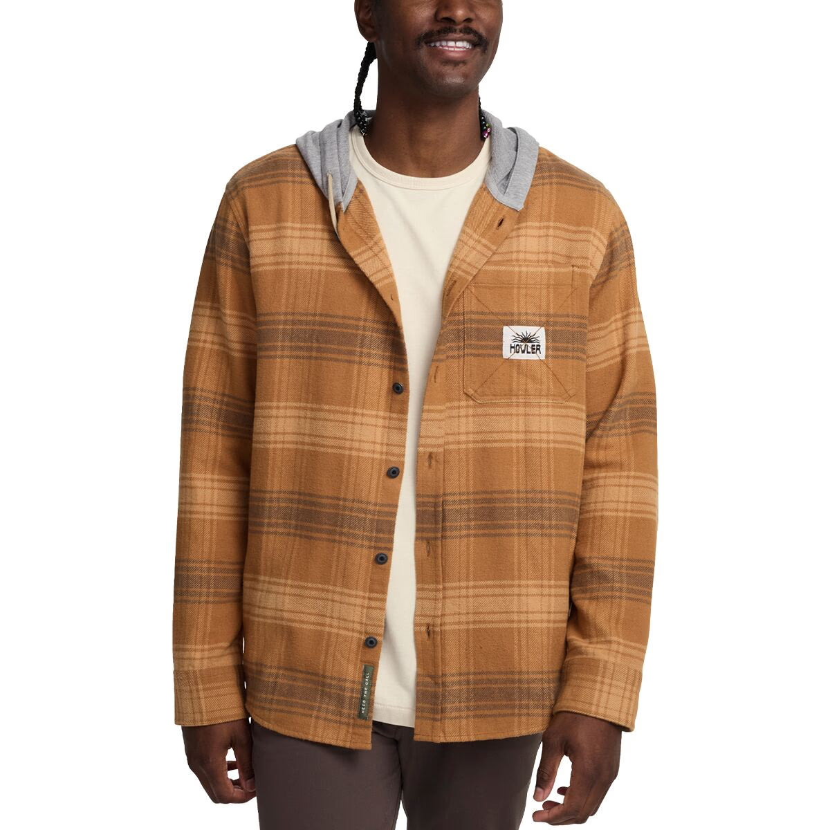 Howler Brothers Salvo Hooded Blanket Flannel - Mesa Plaid : Duck Brown