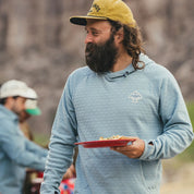 Howler Brothers Palo Duro Fleece Hoodie - Mountain Grid : Iron Blue
