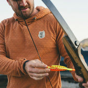 Howler Brothers Palo Duro Fleece Hoodie - Mountain Grid : Clay
